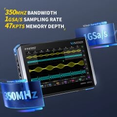 FNIRSI DPOS350P 4-in-1 350MHz 1GSPS Tablet Osiloskop, Sinyal Jeneratörü, Spektrum Analizörü ve Frekans Tepki Analizörü