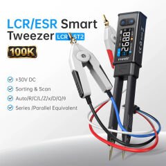FNIRSI LCR-ST2 Çift Mod LCR Ölçer (Tweezer, Kelvin Clibs)