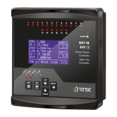 TENSE RGT-18SVC Reaktif Güç Kontrol Rölesi | 18 Kademe SVC Uyumlu, Grafik LCD, Trifaze