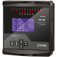 TENSE RGT-18E Trifaze Reaktif Güç Kontrol Rölesi 18 Kademe LCD