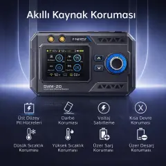 FNIRSI SWM-20 1200A Punta Kaynak Makinesi Dual Pulse Taşınabilir Spot Welder