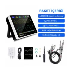 FNIRSI 1013D Tablet Osiloskop 100MHz 1GSa/s Çift Kanallı Dijital Osiloskop