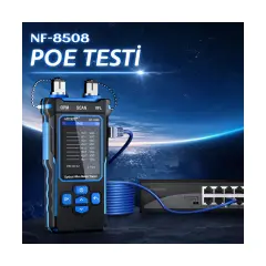 NOYAFA NF-8508 Ağ Test Cihazı Fiber Optik RJ45 PoE OPM VFL Tester
