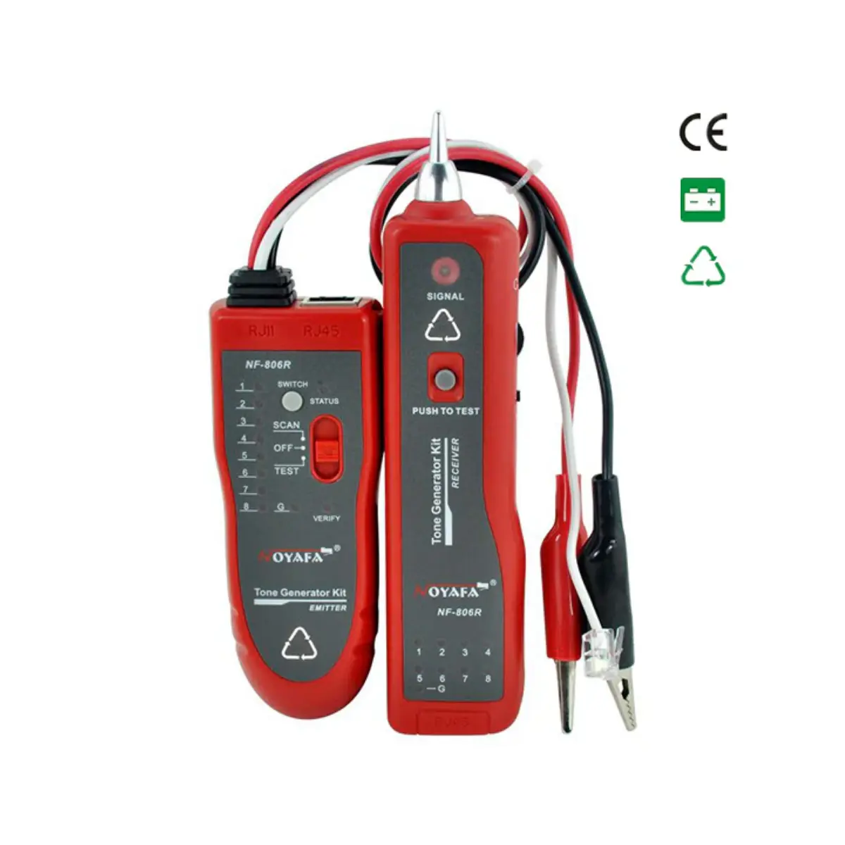 NOYAFA NF-806R Network Kablo Test Cihazı RJ45 RJ11 Kablo Takip Tester