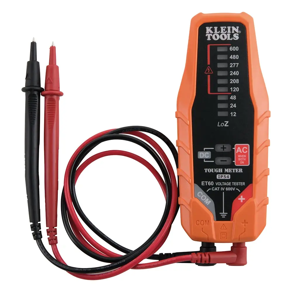 Klein Tools ET60 12-600V AC/DC Elektronik Voltaj Test Cihazı, Pilsiz