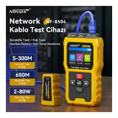 NOYAFA NF-8504 PoE Network Kablo Test Cihazı RJ45 CAT5 CAT6 Tester