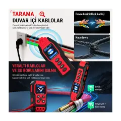 NOYAFA NF-8301 Yeraltı Kablo Bulucu ve Devre İzleyici | Duvar İçi Kablo Tespit Cihazı + Multimetre