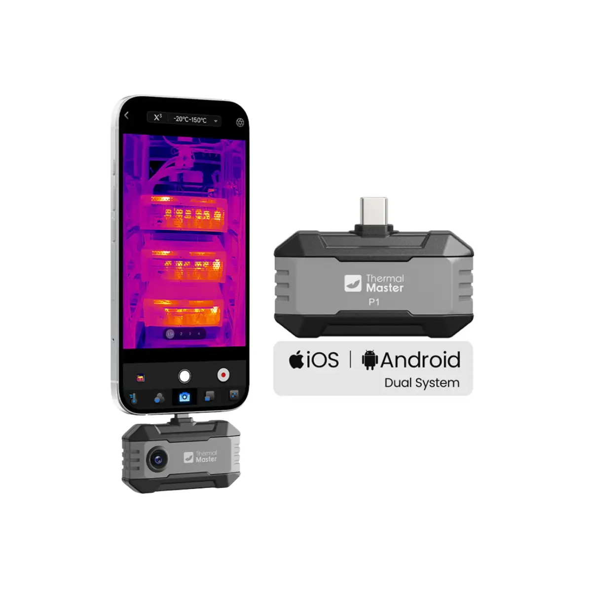 Thermal Master P1 Termal Kamera – 320x240 IR, Android iOS Uyumlu Mobil Termal Kamera
