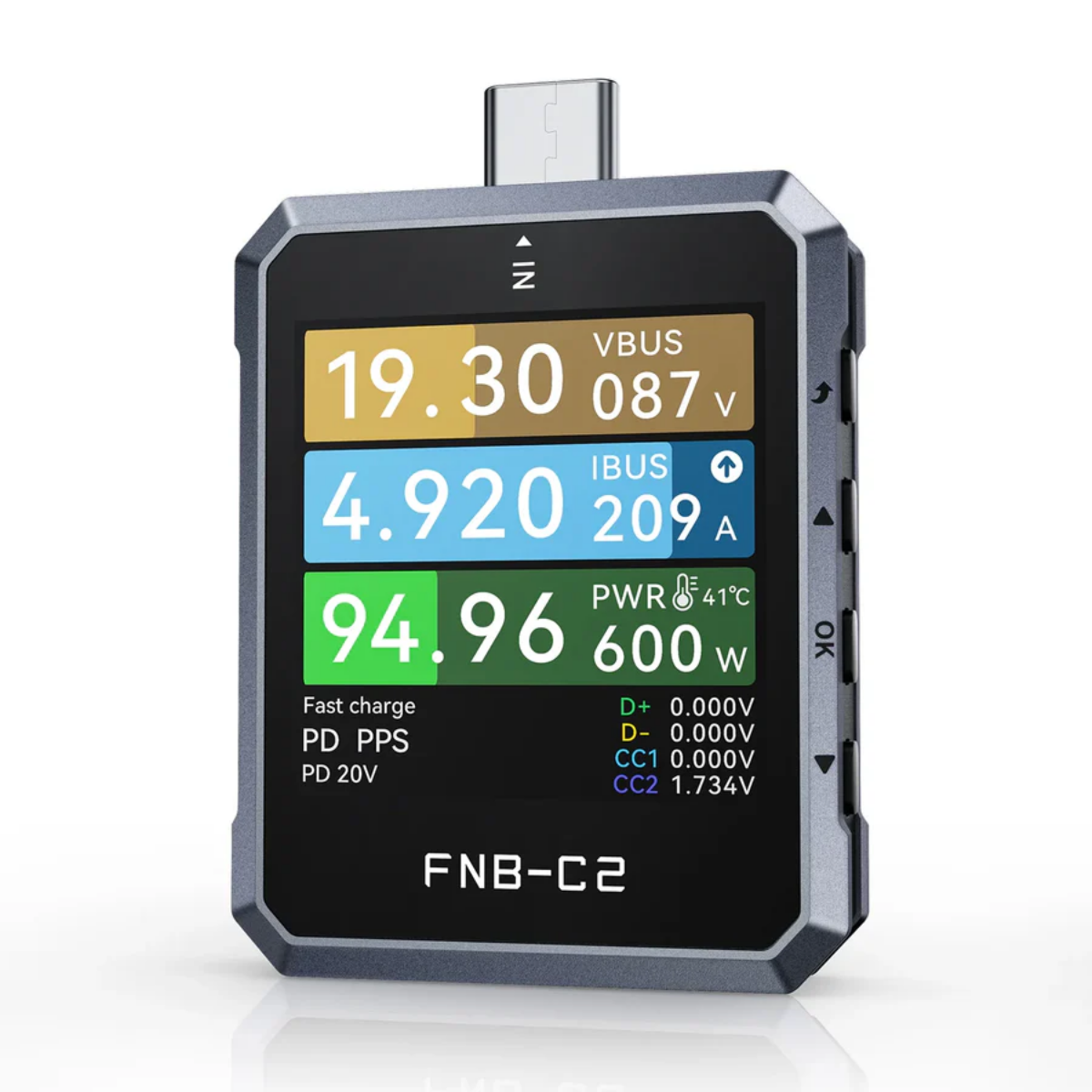 FNIRSI FNB-C2 USB Test Cihazı Type-C PD 3.1 Güç Ölçer