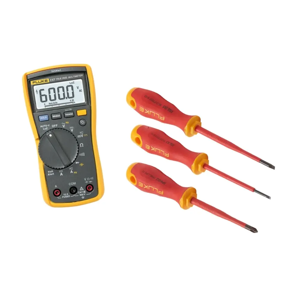 Fluke IB117L 117 True RMS Multimetre ve 3'lü Yalıtımlı Tornavida Seti
