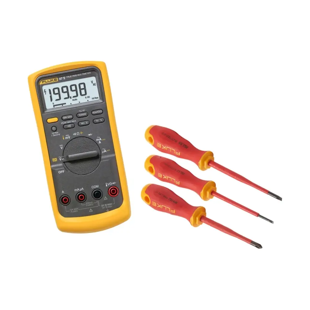 Fluke IB875L 87V True RMS Multimetre ve 3'lü Yalıtımlı Tornavida Seti