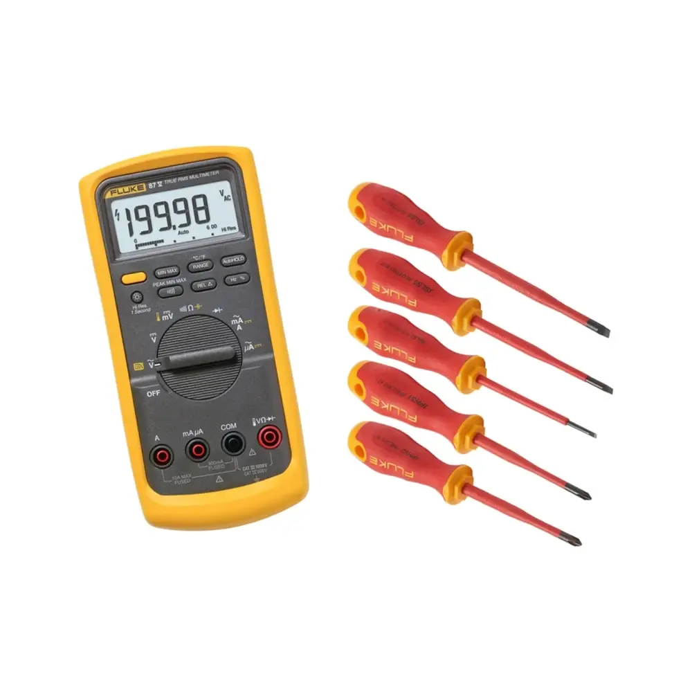 Fluke IB875M 87V True RMS Multimetre ve 5'li Yalıtımlı Tornavida Seti