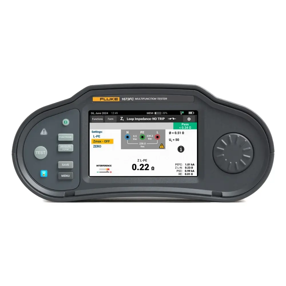 Fluke 1673 FC Çok Fonksiyonlu Tesisat Test Cihazı (Fluke Connect)