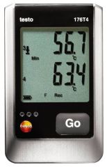 Testo 176 T4- 4 kanallı sıcaklık veri kayıt cihazı, harici sensör (TC- T, K ve J tipi)