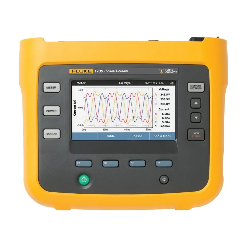 Fluke 1738/EUS Gelişmiş Üç Fazlı Güç Kalitesi Kayıt Cihazı