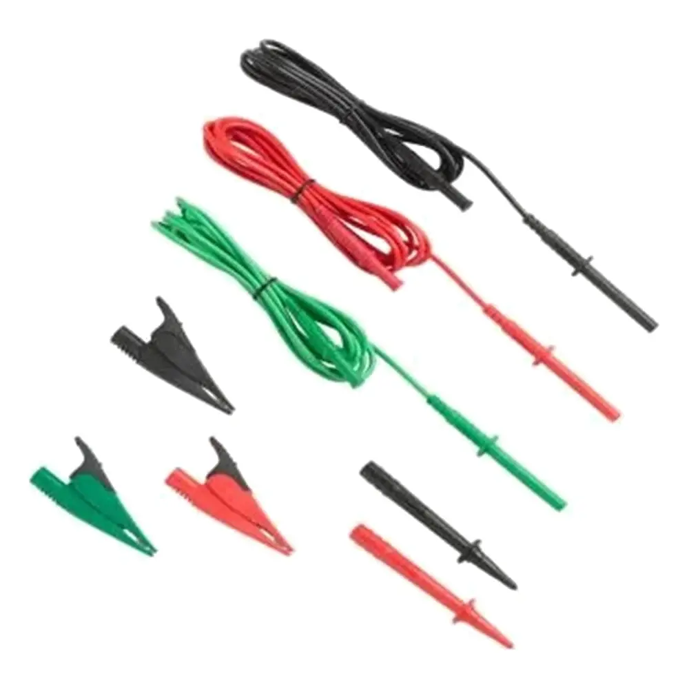 Fluke TL1550B Timsah Klipsli Test Kabloları (Kırmızı, Siyah, Yeşil)