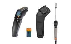Testo 830‑T2 Seti – Alarm Özellikli Çift Laser Infrared Termometre (12:1 Optik Oran)