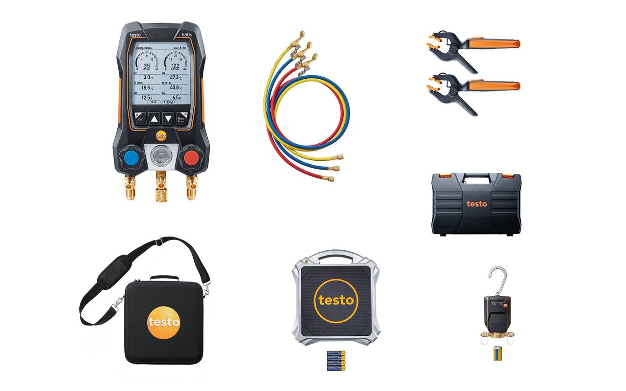 Testo 550 S Akıllı Dijital Manifold Seti – Isı Pompası Giriş Seviyesi