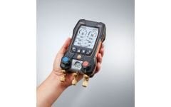 Testo 550s Akıllı Set – Kablosuz Kelepçeli Problu Dijital Manifold ve 3 Hortumlu Dolum Seti