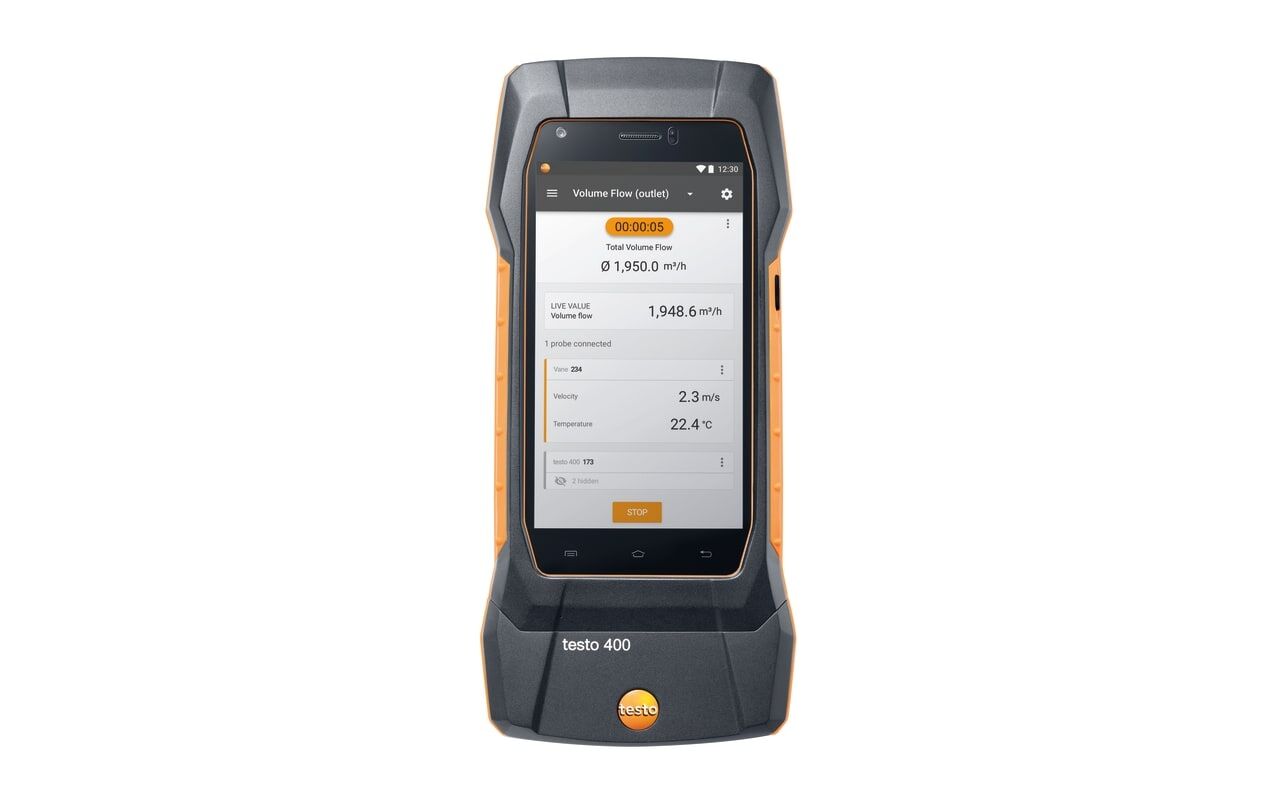 Testo 400 – Çok Amaçlı İç Hava Kalitesi Ölçüm Cihazı – Akıllı Dokunmatik Ekranlı, WLAN/Bluetooth® Destekli) Ölçüm Cihazı