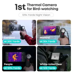 Thermal Master DV2 Termal Dürbün – Kuş ve Yaban Hayatı Gözlem Kamerası, 5 İnç Katlanır Ekranlı