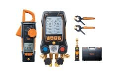 Testo 570s Akıllı Vakum Seti – Kablosuz Vakum, Kıskaçlı Sıcaklık Probları ve Pens Ampermetreli Dijital Manifold