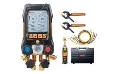 Testo 570s Akıllı Vakum Seti – Kablosuz Vakum, Kıskaçlı Sıcaklık Probları ve 4 Parçalı Dolum Hortumlu Dijital Manifold