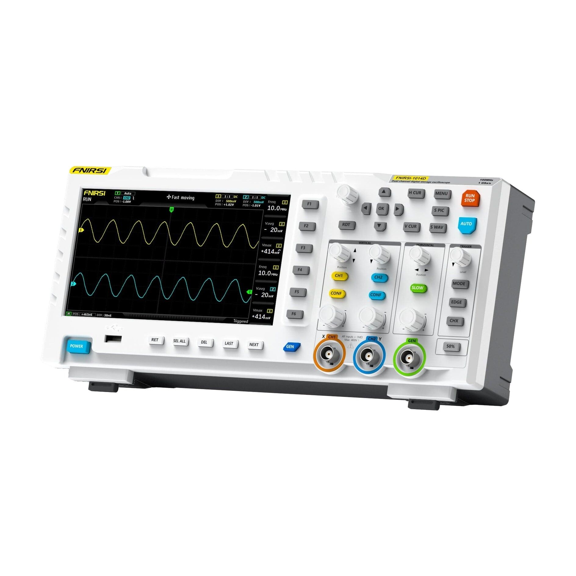 FNIRSI® 1014D 2’si 1 Arada 100MHz 1GS/s Dijital Osiloskop ve Sinyal Jeneratörü