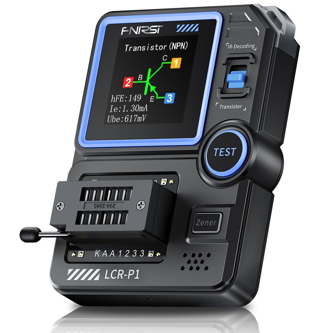 FNIRSI® LCR-P1 Çok Fonksiyonlu LCR Transistör, Kondansatör ve Komponent Test Cihazı