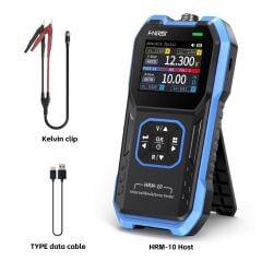 FNIRSI® HRM-10 Akü İç Direnç ve Gerilim Ölçüm Cihazı | 0100V DC, 0200Ω | 4-Telli Yüksek Hassasiyetli Test