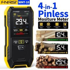 FNIRSI® WMT-10 Temassız Nem Ölçer | Ahşap & Duvar için | Renkli Ekran, Alarm, 17mm Derinlik