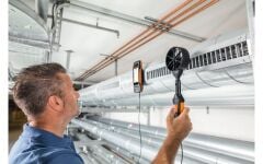 Testo 400 Hava Akış Seti – Sıcak Tel Problu, Ø100 mm Pervane ve Yüksek Hassasiyetli Nem/Sıcaklık Ölçer, Bluetooth® Bağlantılı
