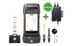 Testo 400 İHK ve Konfor Seti – CO₂, Türbülans, Küre Termometreli, Datalogger ve Tripodlu