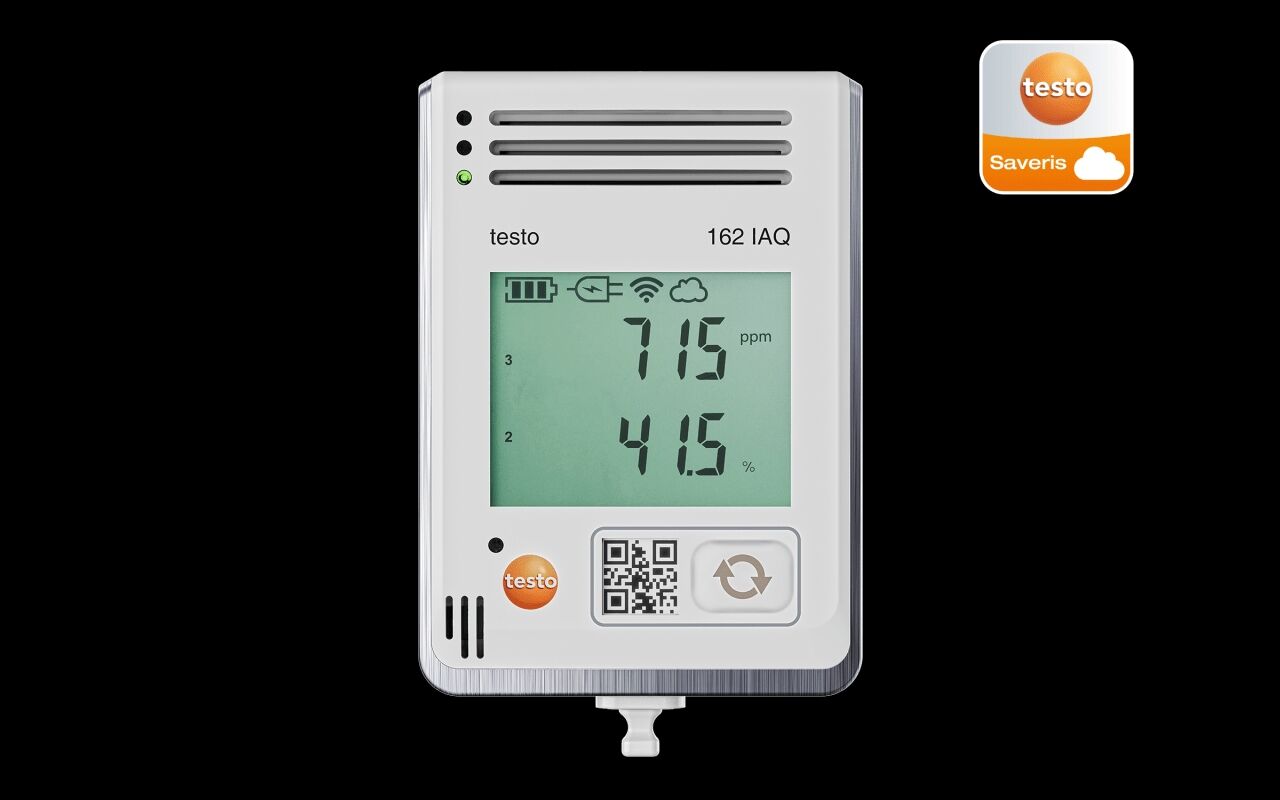 Testo 162 IAQ Online Veri Kayıt Cihazı - CO2 - Atmosferik Basınç - Sıcaklık ve Nem