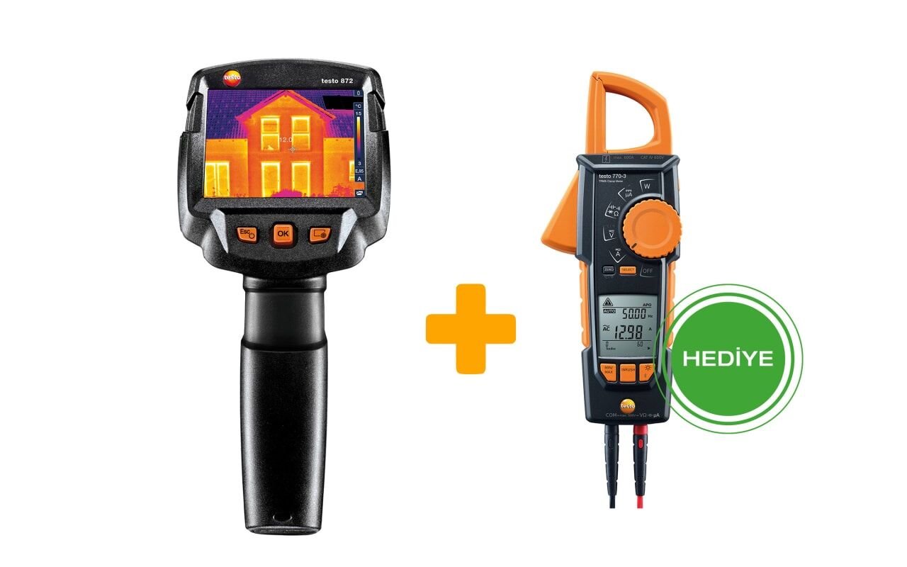 Testo 872 Mobil Uygulamalı Termal Kamera – Yüksek Çözünürlüklü, Bluetooth & WLAN Bağlantılı