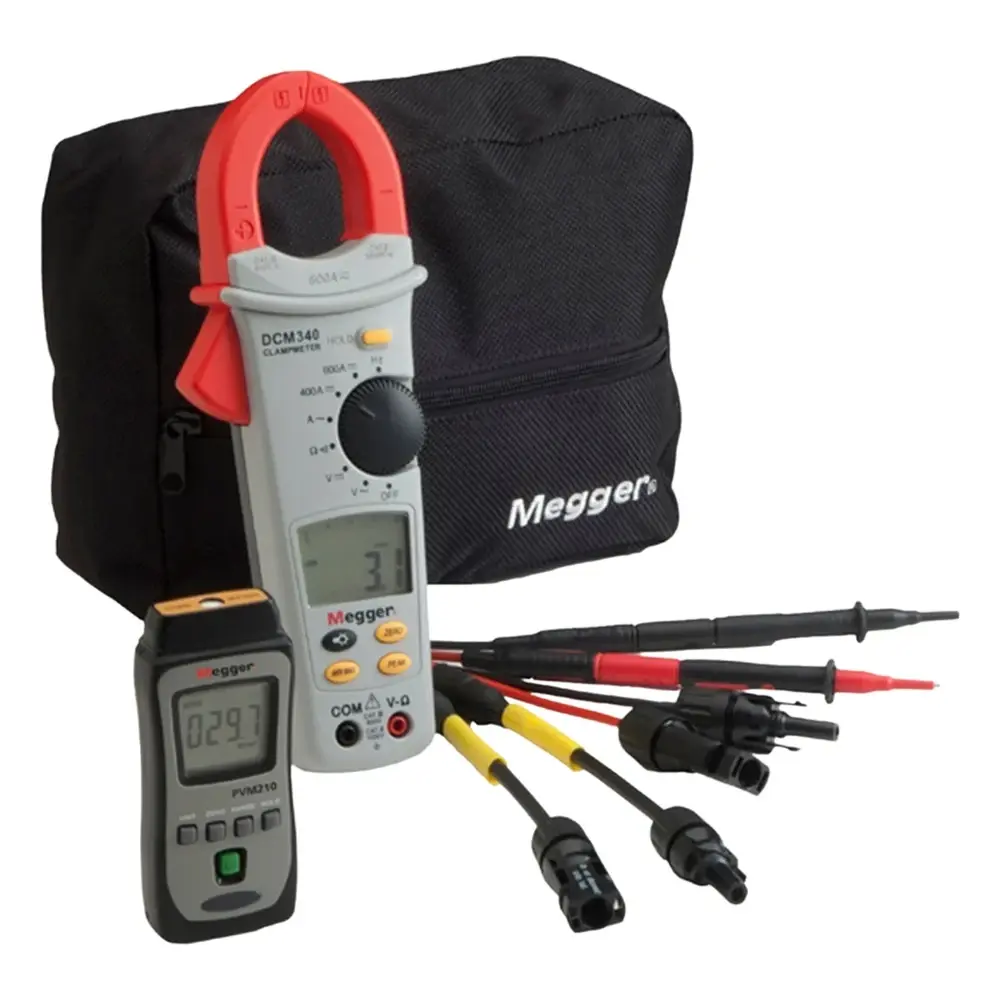 Megger PVK330 Fotovoltaik Test Seti Işınım Ölçer ve 600 A Pensampermetre