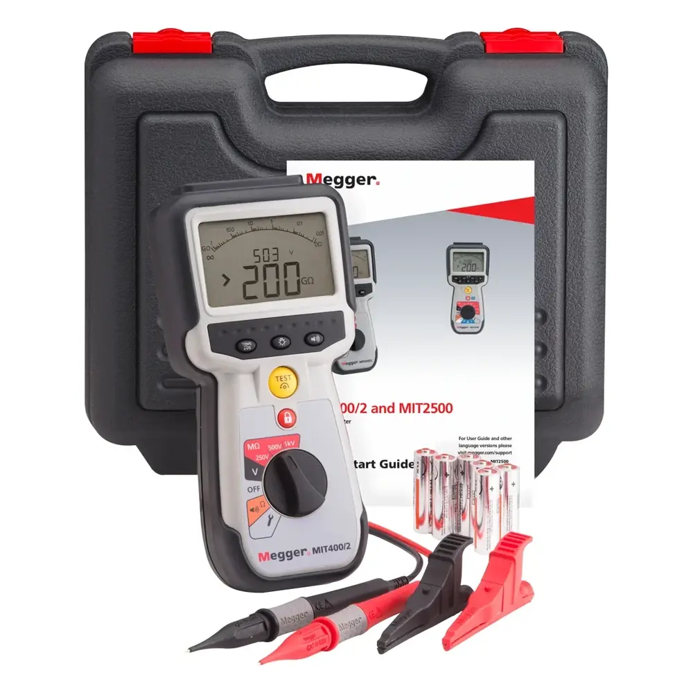 Megger MIT400/2 İzolasyon Test Cihazı 1000 V 200 GΩ CAT IV