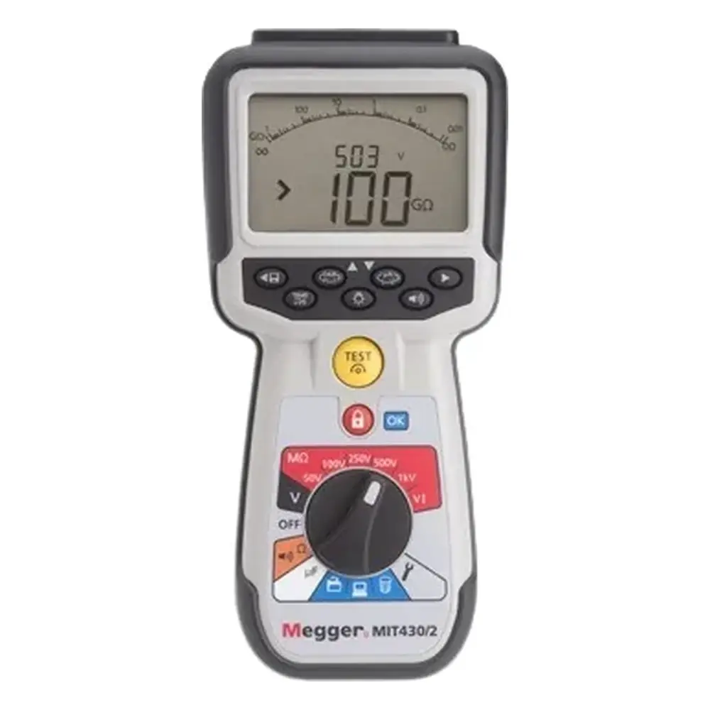 Megger MIT430/2 İzolasyon Test Cihazı 1000 V, 200 GΩ, Bluetooth