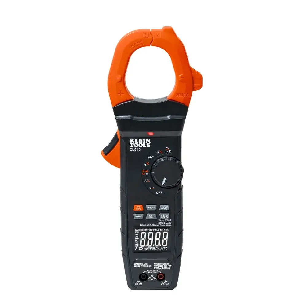 Klein Tools CL910 2000V 2000A AC/DC TRMS Dijital Pens Ampermetre, Çalışma Lambalı