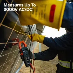 Klein Tools CL910 2000V 2000A AC/DC TRMS Dijital Pens Ampermetre, Çalışma Lambalı
