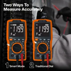 Klein Tools MM460S 600V TRMS Akıllı Dijital Multimetre, Otomatik Mod Geçişli