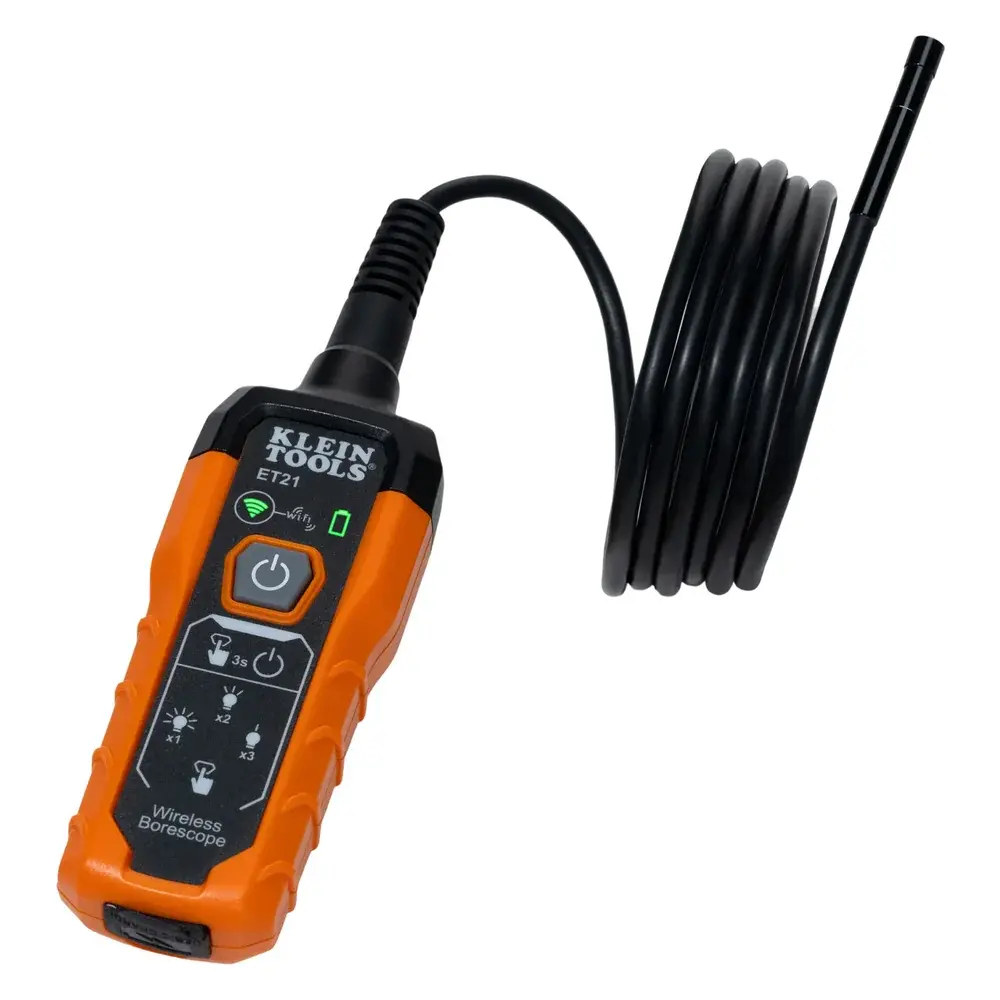Klein Tools ET21 Wi-Fi Boroskop, 5,5 mm IP67 Kamera, USB-C Şarjlı