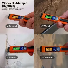 Klein Tools ET150 İğneli Nem Ölçer, Renk Kodlu Ekranlı ve Çalışma Lambalı