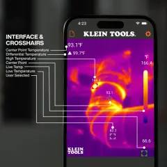 Klein Tools TI223 Android ve iOS Uyumlu Termal Kamera, 19.200 Piksel, USB-C