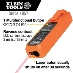 Klein Tools 93LDM100C 30 m Kompakt Lazer Metre, Cep Klipsli
