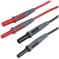 Klein Tools 69359 0,91 m Banana Fişli Test Kablosu Adaptörü, Kırmızı-Siyah Çift