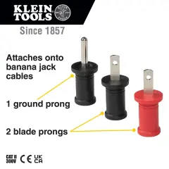 Klein Tools 69360 Timsah Klips ve Priz Ucu Seti, 5 Parça, 69358 ve 69359 Uyumlu