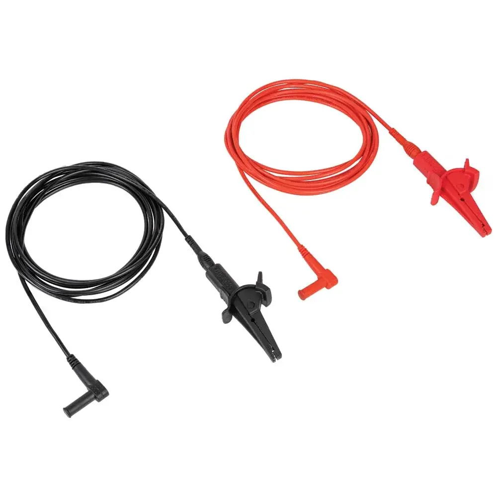 Klein Tools 69367 3 m Timsah Klipsli Test Kablosu, Ağır Hizmet, 90° Açılı