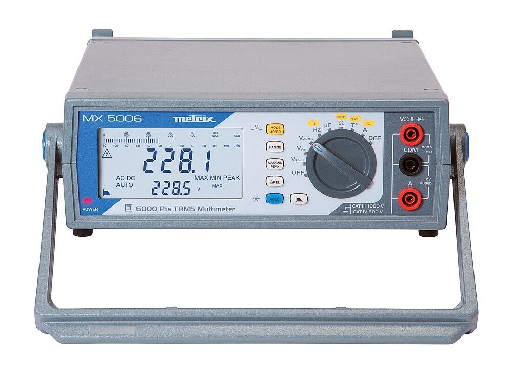 METRIX MX5006 – TRMS Benchtop Multimetre (6.000 Sayım, 220V)