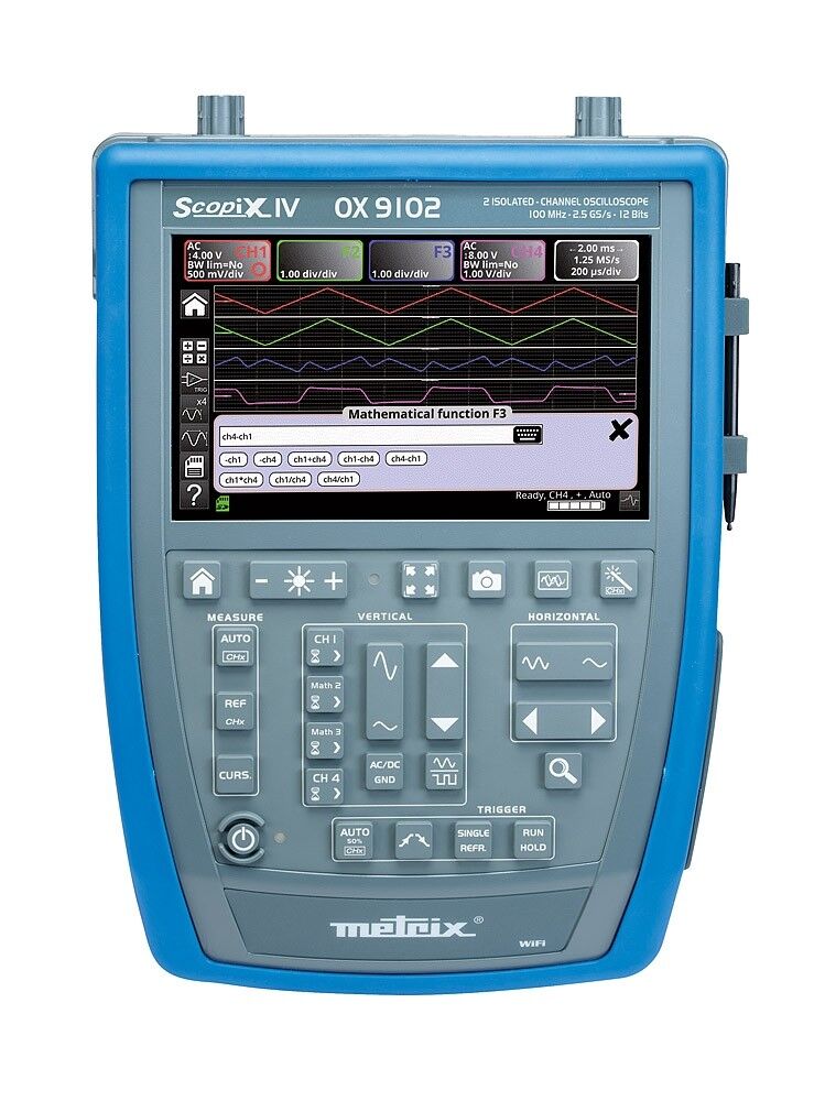 METRIX OX9102 – 2 Kanallı 100 MHz Taşınabilir Dijital Osiloskop (SCOPIX IV Serisi)